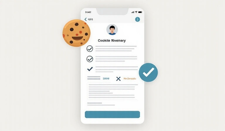 Illustration of a user's personalized preferences being remembered, like a profile icon with a checkmark