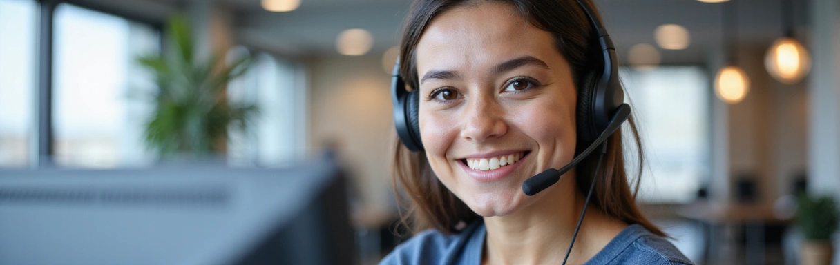 Customer support representative answering questions