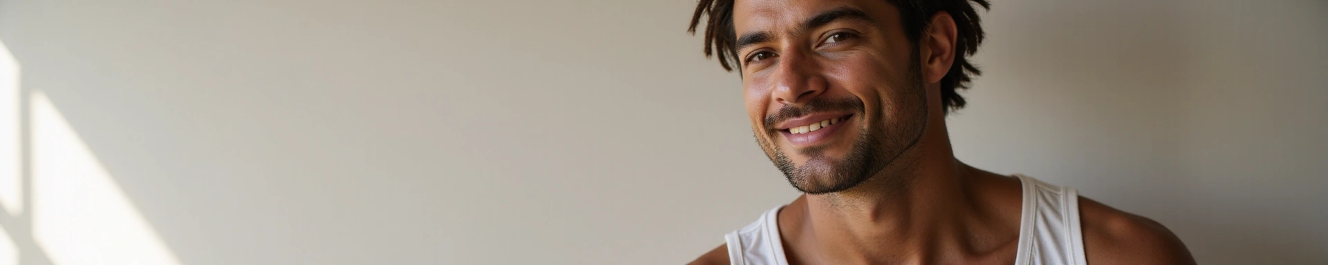 A man with healthy, glowing skin, representing men's health skincare.