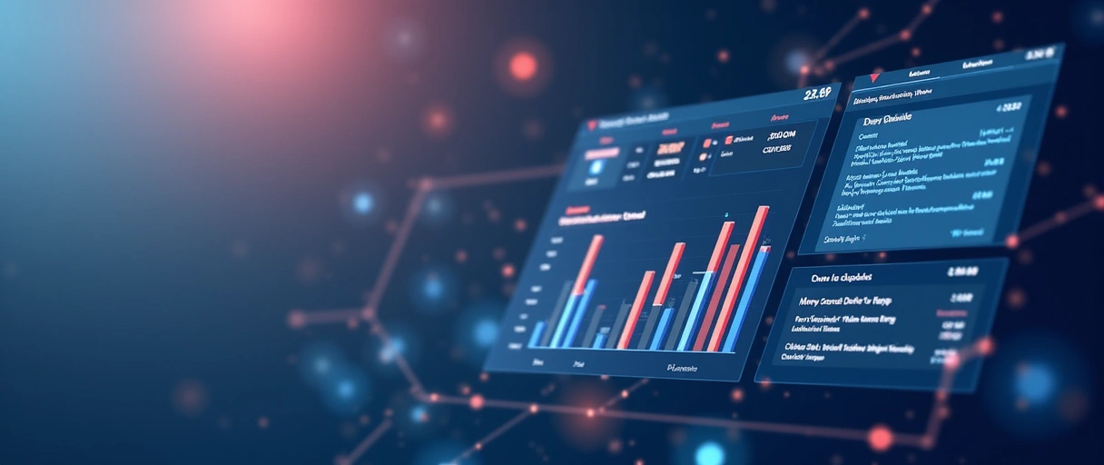 Abstract illustration of a user account dashboard with subtle geometric patterns and soft lighting